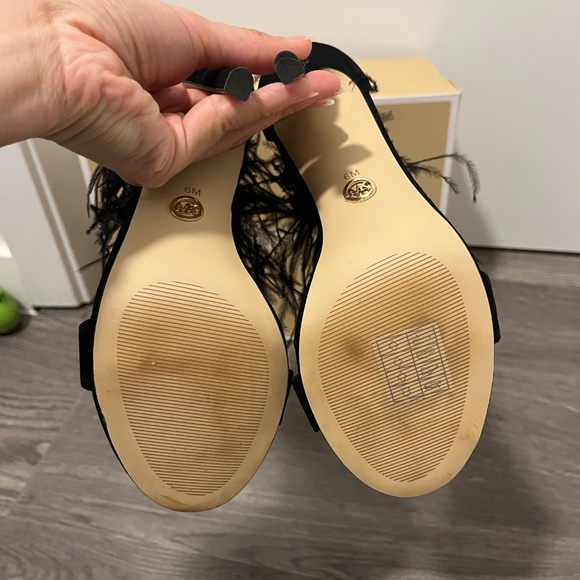 Michael Kors Meena Ostrich Feathers Suede Heels (size 6) - Picture 5 of 5